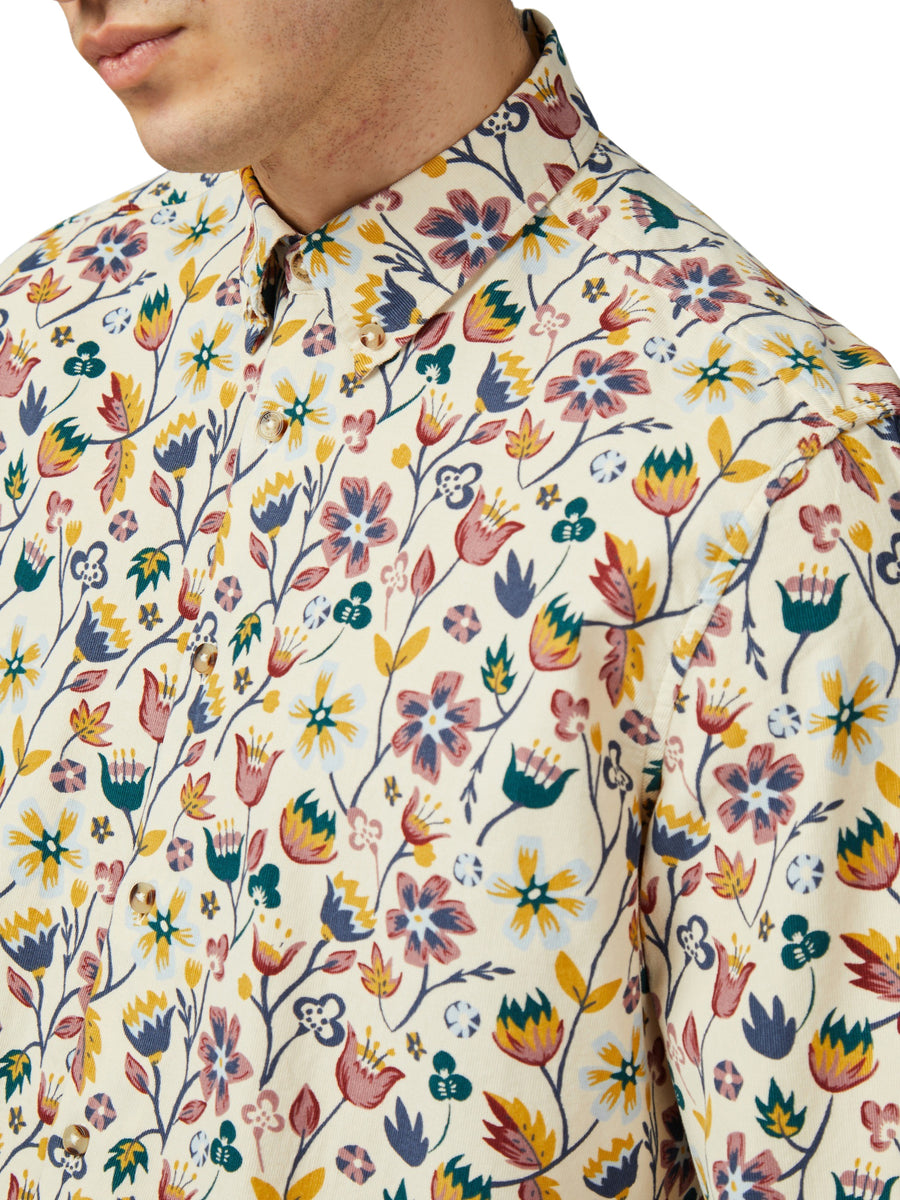 Floral Print Cord Shirt