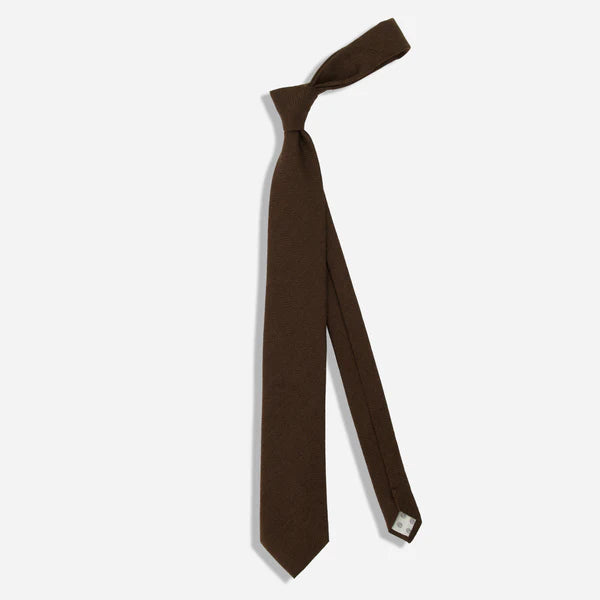 Herringbone Brown Tie